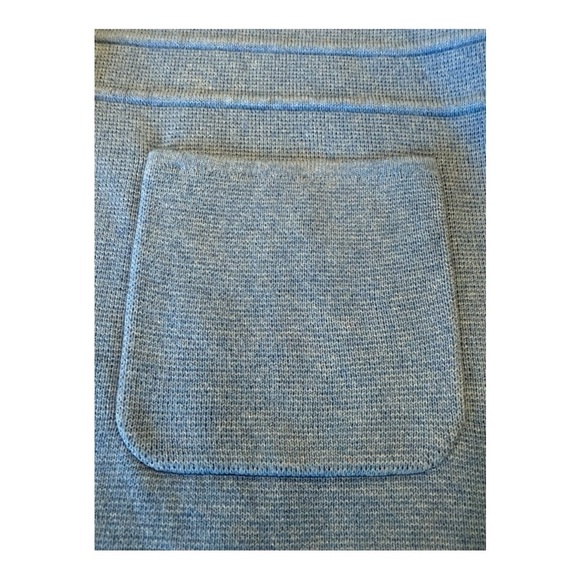 Talbots Indigo Blue Cotton 3 Button Blazer Patch Pockets Jacket Womens Size Med - Picture 8 of 14